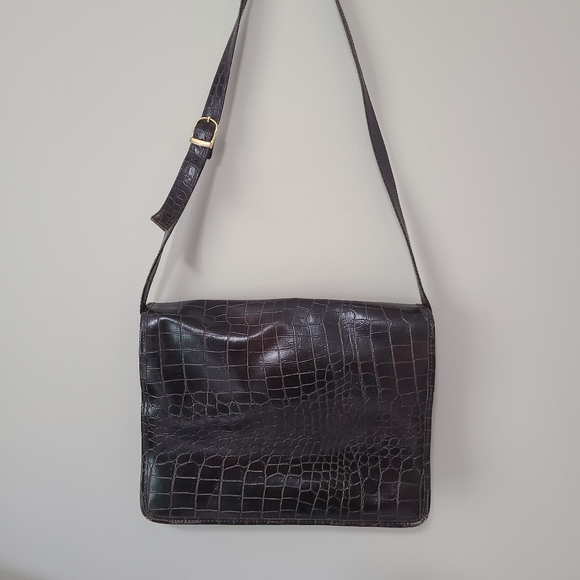 Vintage Handbags - Faux Crocodile Briefcase